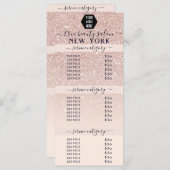 ピンクローズ金ゴールドグラデーショングリッターロゴサロン価格表 (正面/裏面)