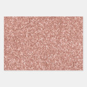 ピンクローズ金ゴールドグラムグリッター ラッピングペーパーシート (正面3)