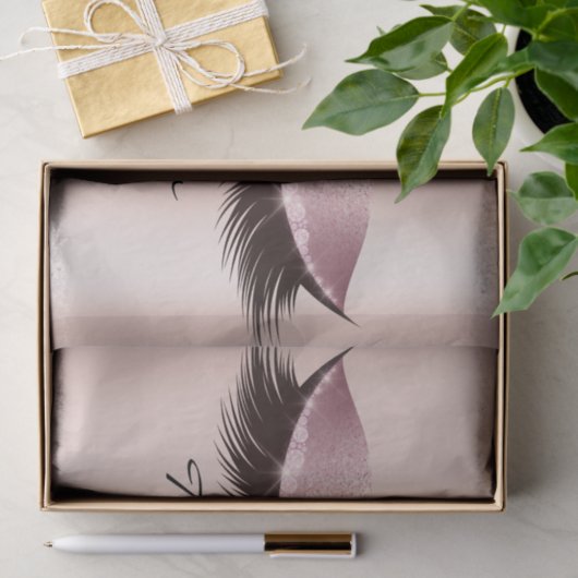 ピンクローズ金ゴールドグリッターありがとう目まぶし 薄葉紙 (ギフト)