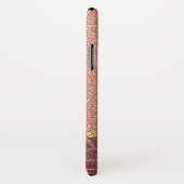 ピンクローズ金ゴールドグリッターとスパークルアニマルプリント Case-Mate iPhoneケース (裏面/右)