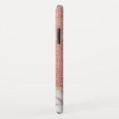 ピンクローズ金ゴールドグリッターとスパークルマーブル Case-Mate iPhoneケース (裏面/右)