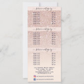 ピンクローズ金ゴールドグリッターグラデーションサロン価格表 (裏面)