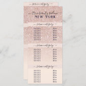 ピンクローズ金ゴールドグリッターグラデーションサロン価格表 (正面/裏面)