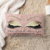 ピンクローズ金ゴールドグリッターグラムメイクアップラッシュズ美しい ランバークッション (ブランケット)
