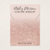 ピンクローズ金ゴールドグリッターシックなネックレスディスプレイ (正面)