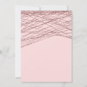 ピンクローズ金ゴールドグリッタースウィート16バースデーパーティー 招待状 (裏面)