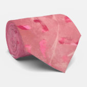 ピンクローズ金ゴールドグリッターテクスチャ ネクタイ (ロール)