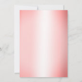 ピンクローズ金ゴールドグリッターバルーンエイジ誕生日 招待状 (裏面)