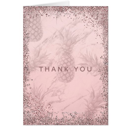 ピンクローズ金ゴールドグリッターパイナップルサンキュー (正面)
