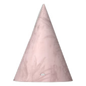 ピンクローズ金ゴールドグリッターパイナップル熱帯パーティー パーティーハット (左)