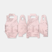 ピンクローズ金ゴールドグリッターパイナップル熱帯パーティー フェイバーボックス (折り畳みなし)