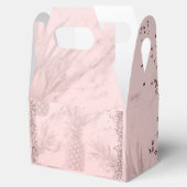 ピンクローズ金ゴールドグリッターパイナップル熱帯パーティー フェイバーボックス (オープン)