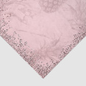 ピンクローズ金ゴールドグリッターパイナップル熱帯パーティー 薄葉紙 (詳細)