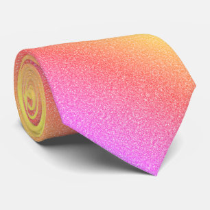 ピンクローズ金ゴールドグリッターパープルイエローブライトグラデーションズ ネクタイ