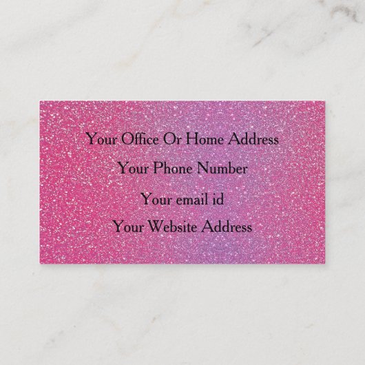 ピンクローズ金ゴールドグリッターヘアサロンモダンスパ 名刺 (裏面)