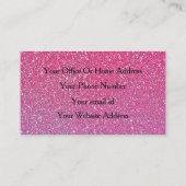 ピンクローズ金ゴールドグリッターヘアサロン事業スタイリッシュ 名刺 (裏面)