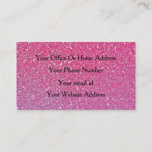 ピンクローズ金ゴールドグリッターヘアサロン事業スタイリッシュ 名刺 (裏面)