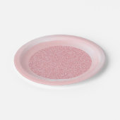 ピンクローズ金ゴールドグリッターモダントレンディーテンプレート ペーパープレート (アングル)