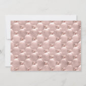 ピンクローズ金ゴールドグリッター卒業発表 招待状 (裏面)