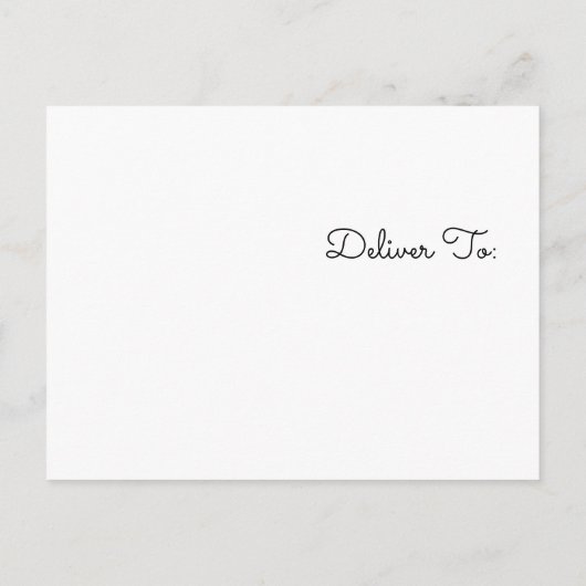 ピンクローズ金ゴールドグリッター卒業発表 案内ポストカード (裏面)