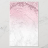 ピンクローズ金ゴールドグリッター大理石メイクアップアーティスト チラシ (裏面)