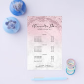 ピンクローズ金ゴールドグリッター大理石メイクアップアーティスト チラシ (シングル)