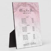 ピンクローズ金ゴールドグリッター大理石メイクアップサービス フォトプラーク (側面)