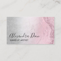 ピンクローズ金ゴールドグリッター&シルバー化粧アーティスト