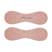 ピンクローズ金ゴールドグリッター&スパークルモノグラム名 野球ボール (パネル)