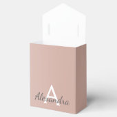 ピンクローズ金ゴールドグリッター&スパークルモノグラム フェイバーボックス (オープン)