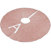 ピンクローズ金ゴールドグリッター&スパークルモノグラム ブラッシュドポリエステルツリースカート (アングル)