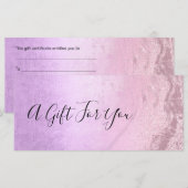 ピンクローズ金ゴールドグリッター&パープルメイクアップアーティスト (正面/裏面)