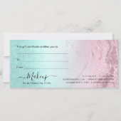 ピンクローズ金ゴールドグリッター&ミントメイクアップアーティスト (裏面)