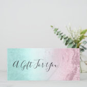 ピンクローズ金ゴールドグリッター&ミントメイクアップアーティスト (スタンド正面)