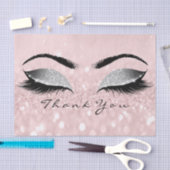 ピンクローズ金ゴールドシルバーグリッターサンキューアイズ 薄葉紙 (クラフト)