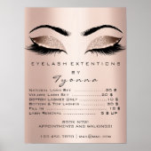 ピンクローズ金ゴールドスキンメイクアップ目まぶし価格 ポスター (正面)