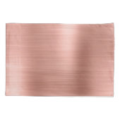 ピンクローズ金ゴールドステンレス鋼の名前と初期 枕カバー (裏面)