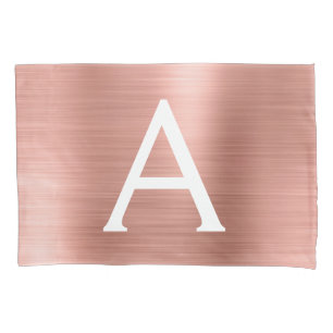 ピンクローズ金ゴールドステンレス鋼名とインティタル 枕カバー