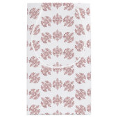 ピンクローズ金ゴールドスノーフレークウィンタースウィート16 スモールペーパーバッグ (裏面)