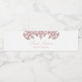 ピンクローズ金ゴールドスノーフレークウィンタースウィート16 ペットボトルラベル (シングルラベル)