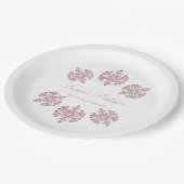 ピンクローズ金ゴールドスノーフレークウィンタースウィート16 ペーパープレート (アングル)