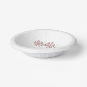 ピンクローズ金ゴールドスノーフレークウィンタースウィート16 ペーパーボウル (傾斜あり)