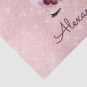 ピンクローズ金ゴールドスパークルユニコーンモノグラム誕生日 薄葉紙 (詳細)