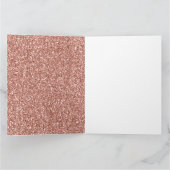 ピンクローズ金ゴールドゼブラプリントグリッター誕生日 カード (内部)