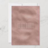 ピンクローズ金ゴールドダイアモンドティアラドレスキンセアニェラ 招待状 (裏面)