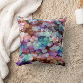 ピンクローズ金ゴールドティール(緑がかった色)モザイクミレフィオリ花 クッション (ブランケット)