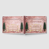 ピンクローズ金ゴールドトピアリーガーデンキンセアニラ ゲストブック (全面)