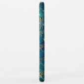 ピンクローズ金ゴールドトンフライオンターコイズブルーフォイル Case-Mate iPhoneケース (裏面/右)