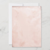 ピンクローズ金ゴールドドレス40歳&素晴らしい40歳の誕生日 招待状 (裏面)