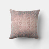 ピンクローズ金ゴールドハートグレーデラックスセメントシルバー クッション (裏面)